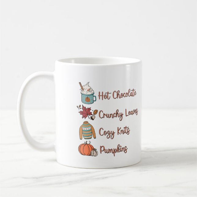Hot Chocolate Personalised Coffee Mug (Left)