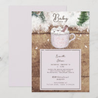 Hot Chocolate Rustic Baby It's Cold Shower Pink