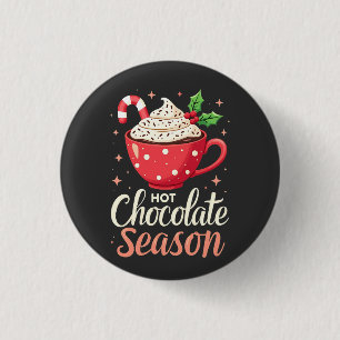 Hot Chocolate Season Christmas Lovers 3 Cm Round Badge