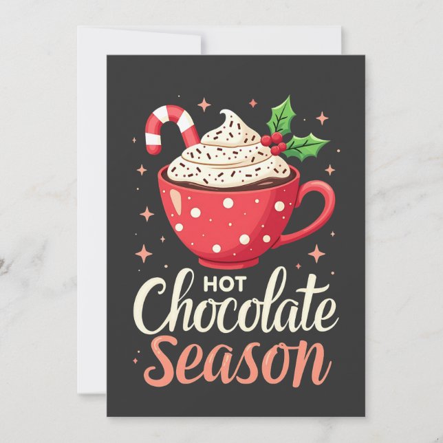 Hot Chocolate Season Christmas Lovers  Invitation (Front)