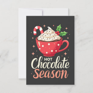 Hot Chocolate Season Christmas Lovers  Thank You Card