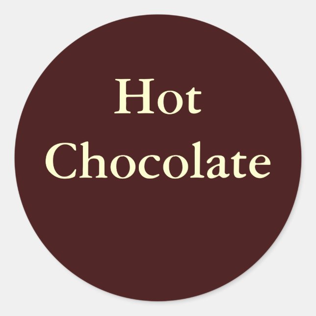 "Hot Chocolate" Sticker - Simple & elegant (Front)