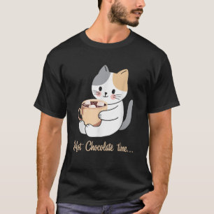 Hot Chocolate Time Cocoa Cute Cat  for Men Women G T-Shirt