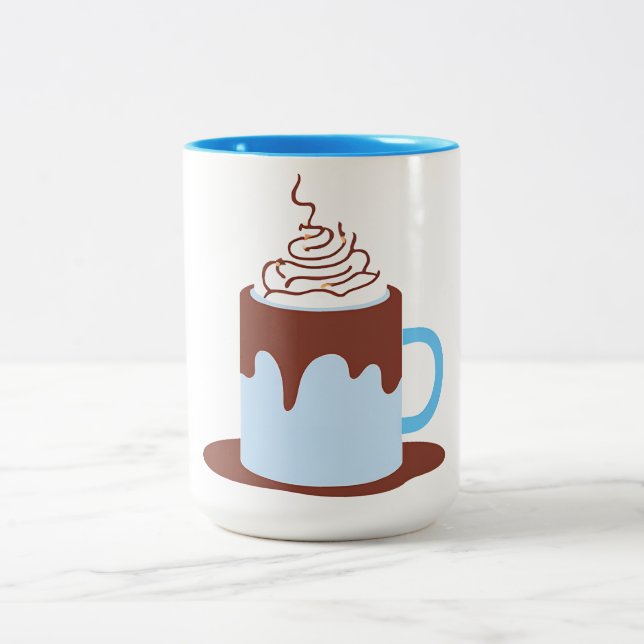 Hot Chocolate Two-Tone Coffee Mug (Center)
