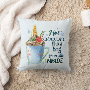 Hot Chocolate Unicorn Cosy Unicorn Winter Cushion