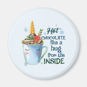 Hot Chocolate Unicorn Cosy Unicorn Winter Magnet