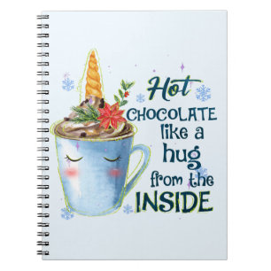 Hot Chocolate Unicorn Cosy Unicorn Winter Notebook