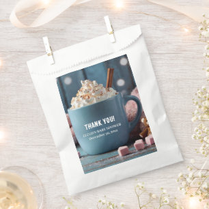 Hot Chocolate w/ Whipped Cream Cosy Baby Shower Favour Bag