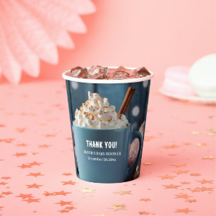 Hot Chocolate w/ Whipped Cream Cosy Baby Shower Paper Cups