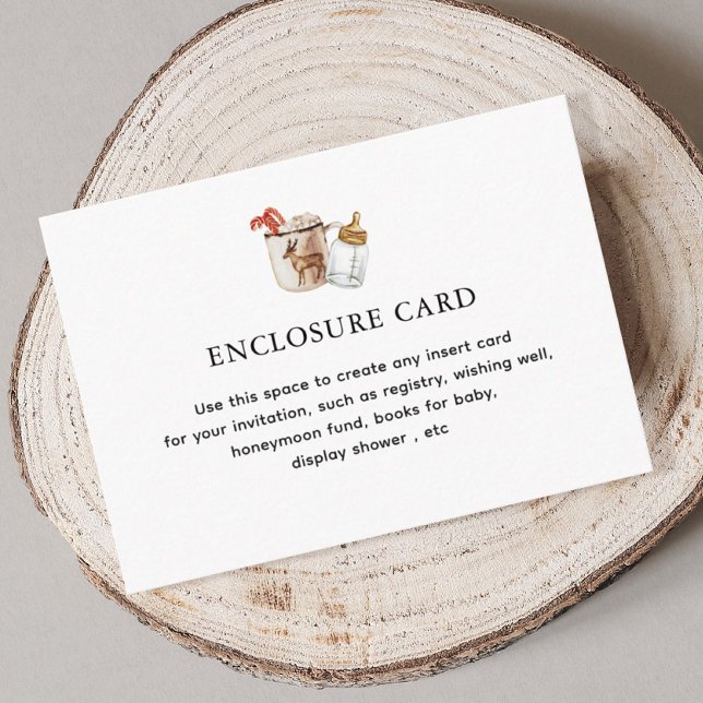 Hot Chocolate Winter Baby Shower Custom Enclosure Card (Creator Uploaded)