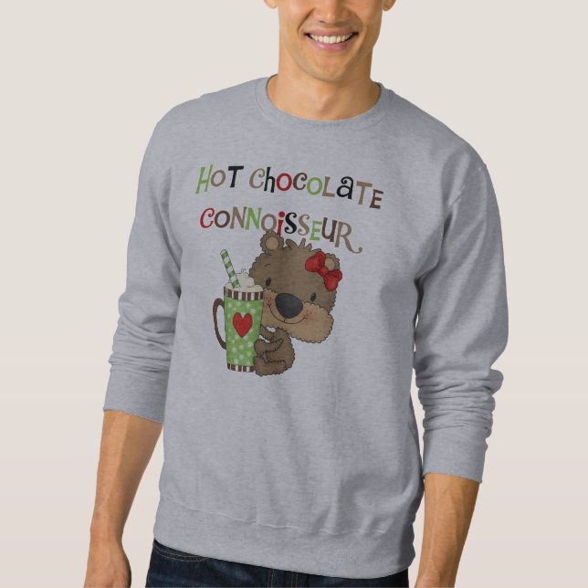 Hot ChocolateConoisseur Girl Bear Sweatshirt (Front)