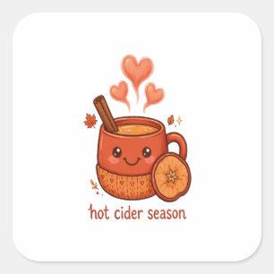 Hot Cider Season Cozy Autumn Mug Sticker