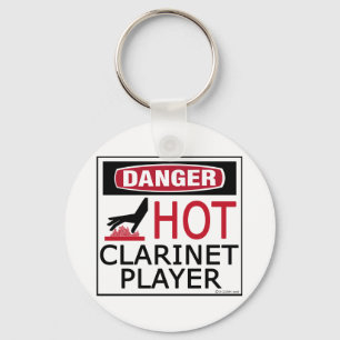 Hot Clarinet Player Key Ring