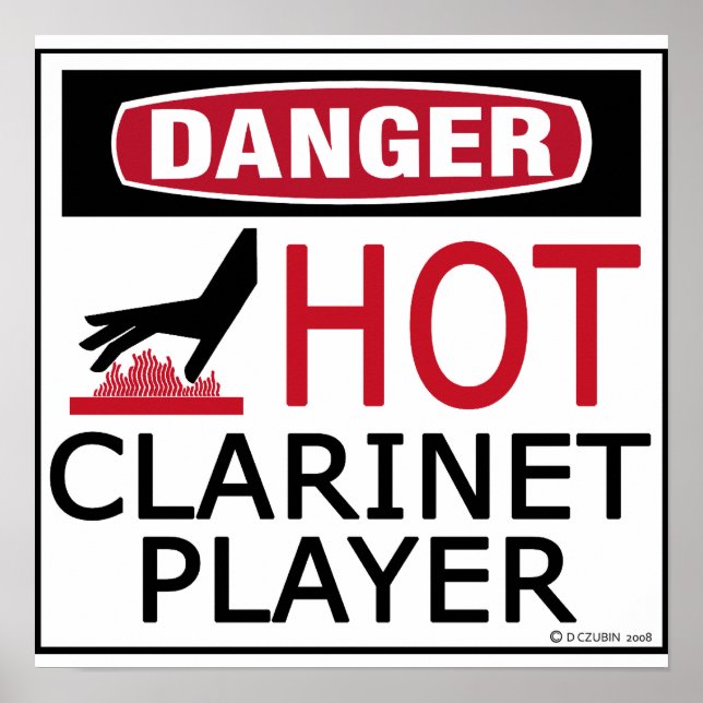 Hot Clarinet Player Poster (Front)