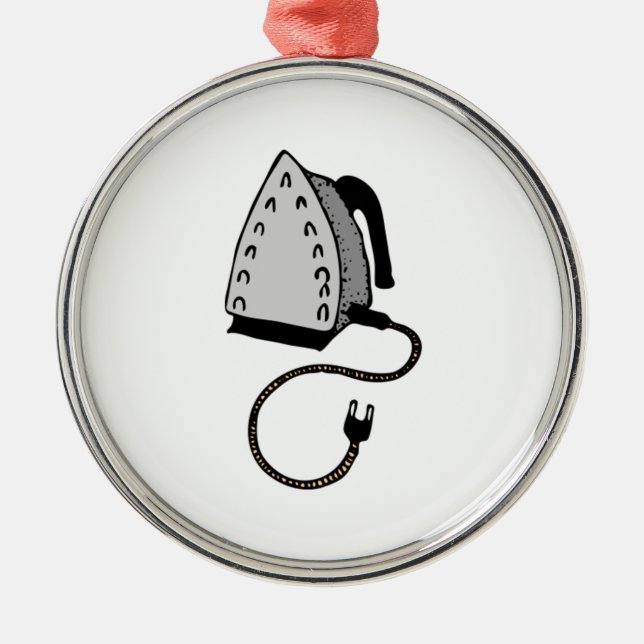 Hot Clothes Iron Metal Tree Decoration (Front)