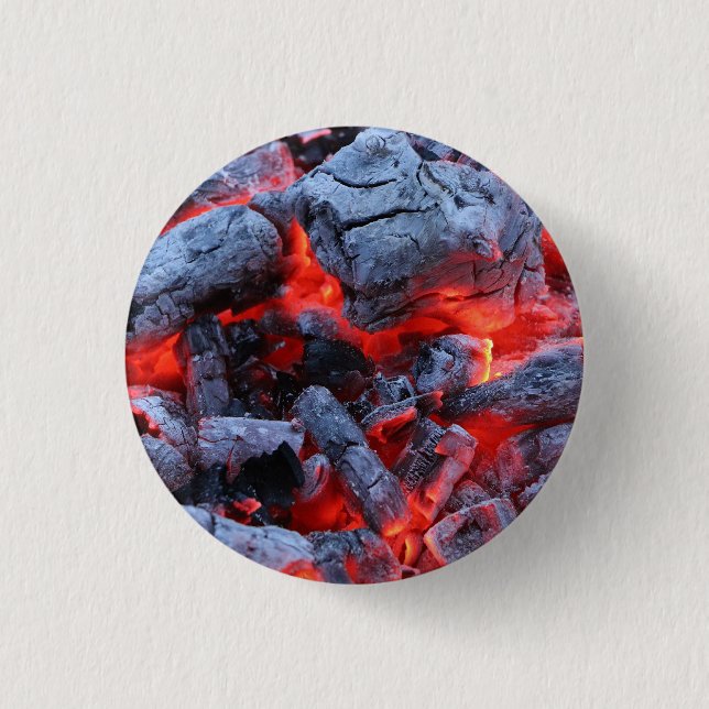 Hot coals 3 cm round badge (Front)