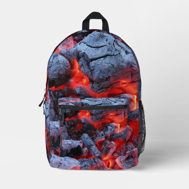 Hot coals printed backpack (Front)