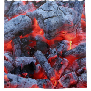 Hot coals shower curtain