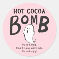 Hot Coco Bomb Pink Baby Shower Ghost