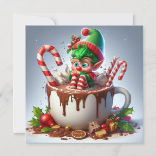 Hot coco Flat Holiday Card