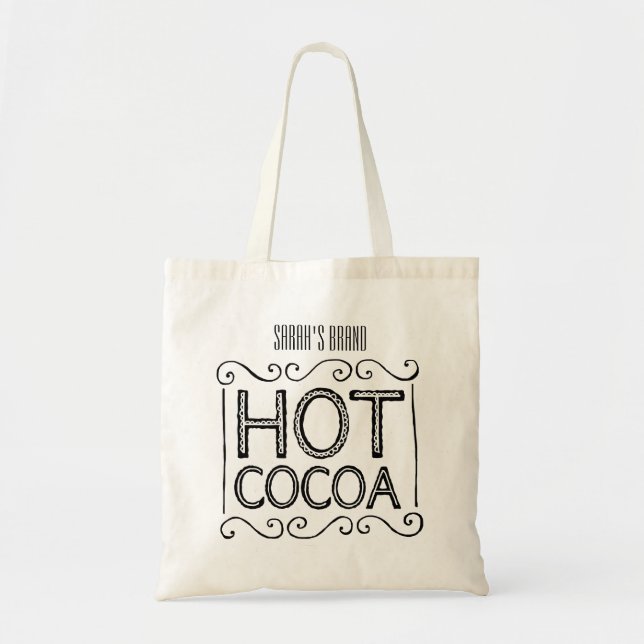 Hot Cocoa Add Your Name Tote Bag (Front)