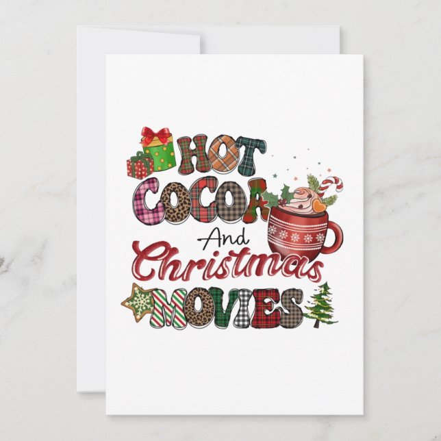 Hot Cocoa and Christmas Movies Invitation (Front)