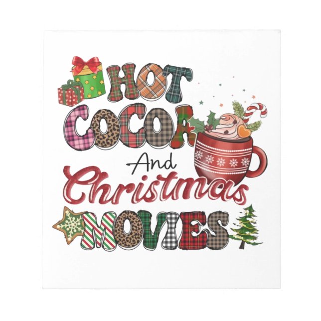 Hot Cocoa and Christmas Movies Notepad (Front)