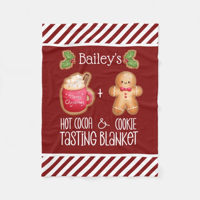 Hot Cocoa and Cookie Tasting Fleece Blanket (Front)