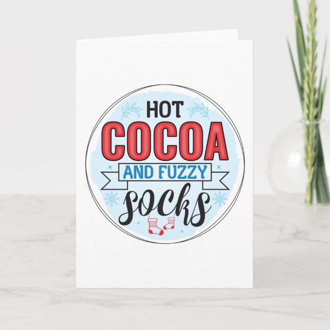 Hot Cocoa and Fuzzy Socks Card (Front)