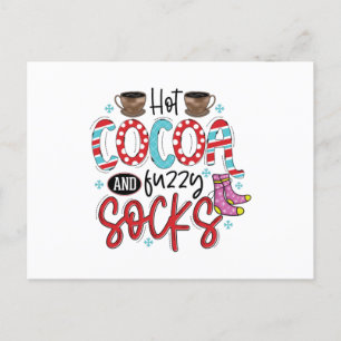 Hot Cocoa and Fuzzy Socks Postcard