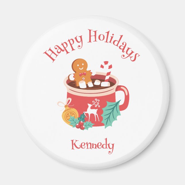Hot Cocoa and Gingerbread Magnet (Front)