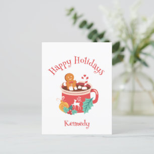 Hot Cocoa and Gingerbread Postcard