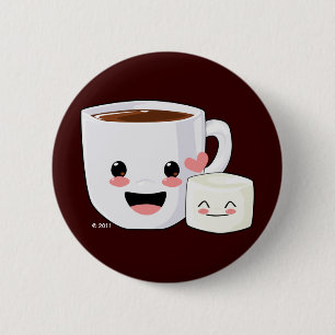 Hot Cocoa and Marshmallow Button