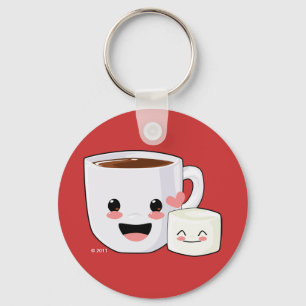 Hot Cocoa and Marshmallow Keychain