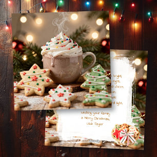 Hot Cocoa and Sugar Cookies   Christmas Holiday Card