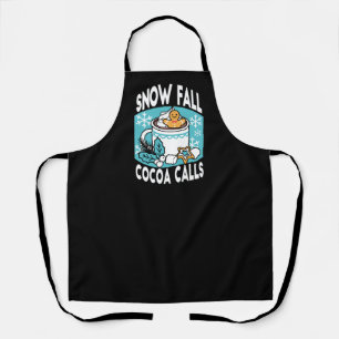 Hot Cocoa and Winter Charm - Snow Fall Cocoa Calls Apron