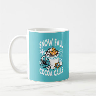 Hot Cocoa and Winter Charm - Snow Fall Cocoa Calls Coffee Mug