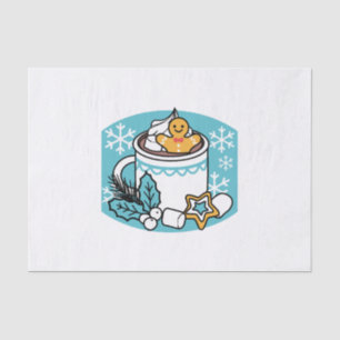 Hot Cocoa and Winter Charm - Snow Fall Cocoa Calls Tissue Paper