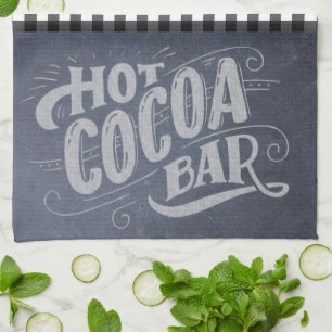 Hot Cocoa Bar Chalkboard  Kitchen Towel