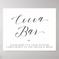 Hot Cocoa Bar Chic Bridal Shower or Wedding Sign