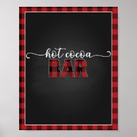 Hot Cocoa Bar Flannel Fling 8x10 Poster/Sign