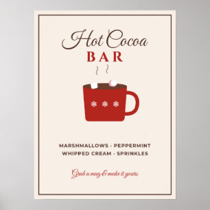 Hot Cocoa Bar Sign Christmas Party Hot Chocolate