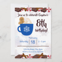 Hot Cocoa Birthday Party Invitation