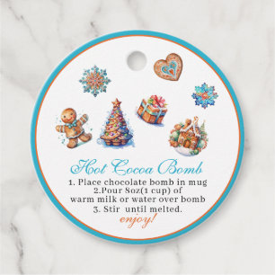 Hot Cocoa Bomb sweets and baby it is cold outside Favour Tags