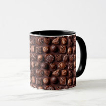 Hot Cocoa Chocoholic Funny Humour Modern Brown