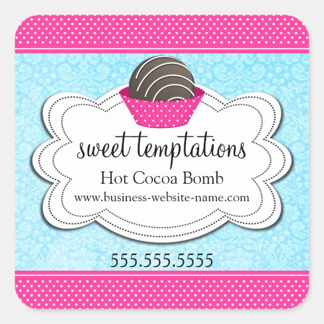 Hot Cocoa Chocolate Bomb  Square Sticker (Front)