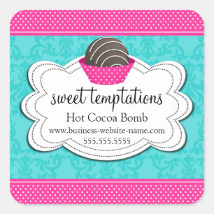 Hot Cocoa Chocolate Bomb Square Sticker