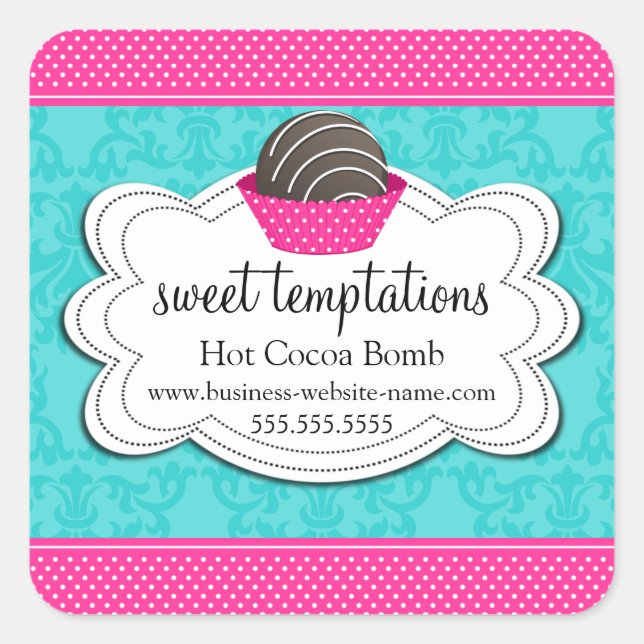 Hot Cocoa Chocolate Bomb  Square Sticker (Front)