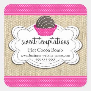 Hot Cocoa Chocolate Bomb Square Sticker