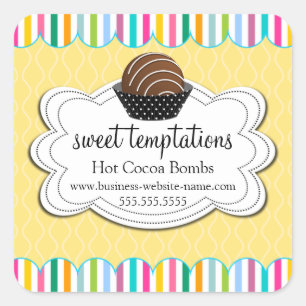 Hot Cocoa Chocolate Bombs Square Sticker
